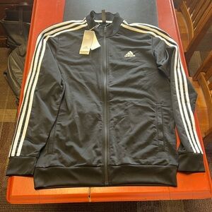 Adidas Black and White Size M Primegreen Track Jacket. NEW WITH TAGS.